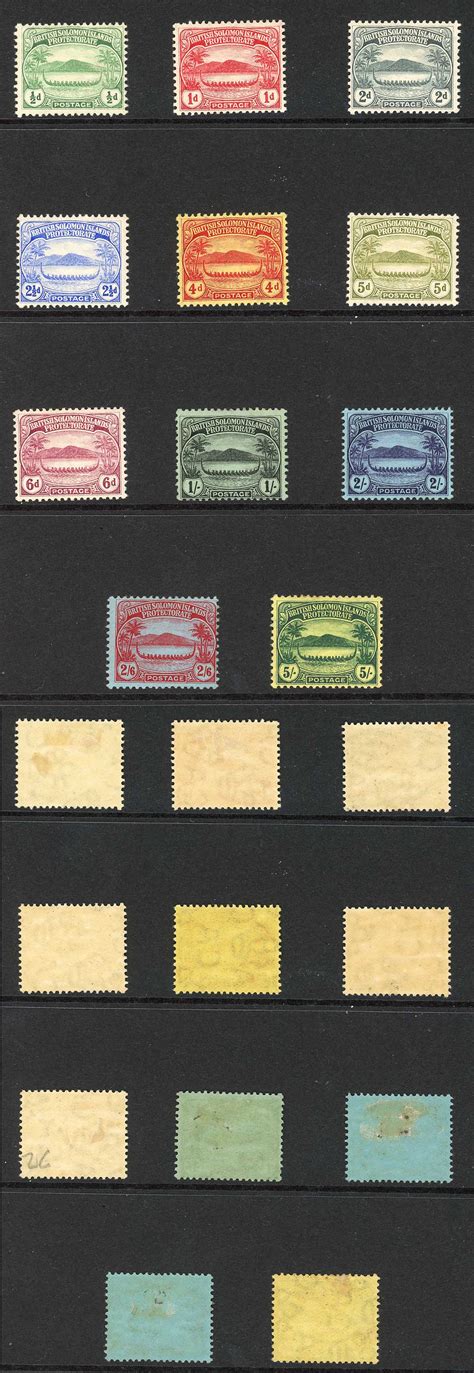 Solomon Is SG8/17 1908 Set of 11 M/M Cat 225 pounds – Mark Bloxham ...