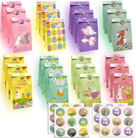 Amazon.com: Rokkuon 24Pcs Easter Bags for Goodies, Easter Treat Bags ...