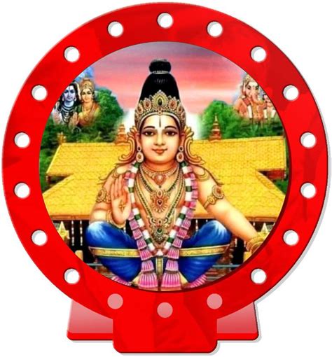 SANBIA Ayyappan Ayyappa Car Dashboard Idol Red Glossy Decorative ...