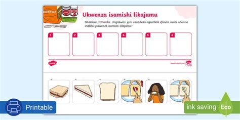 Making a Jam Sandwich- Ukwenza isamishi likajamu - Twinkl