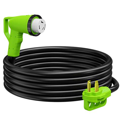Twist Lock RV 50 amp Power Cord with LED Power indictor - 50 Amp Male ...