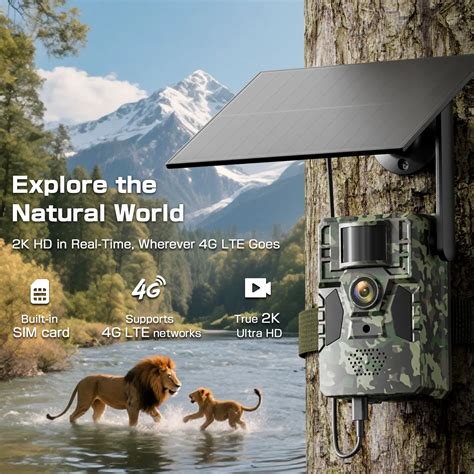 Solar-Powered 4G LTE Trail Camera – 48MP Image 2.7K Live View, Not ...