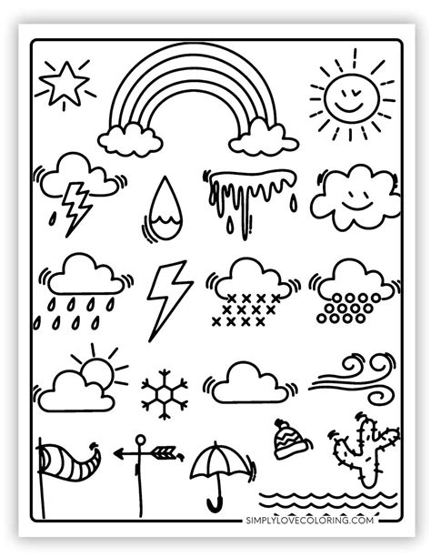 25 Weather Coloring Pages (Free PDF Printables) - Simply Love Coloring