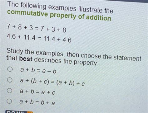 Image result for Commutative Law of Addition Examples