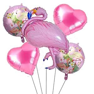CHANDU KI DUKAN 5 Pcs Flamingo Theme Foil Balloon for Birthday ...