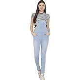 Buy Zeston Dark Blue Denim Solid Casual Dungaree for Women at Amazon.in