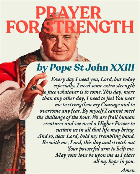 St John XXIII Prayer for Strength - The Southern Cross