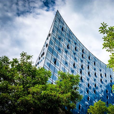 Download wallpaper 2780x2780 building, trees, bottom view, edge ipad ...