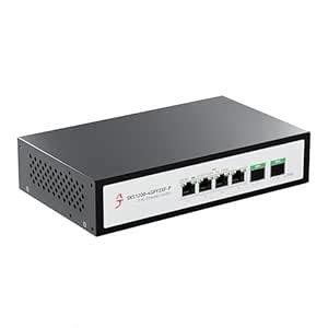 XikeStor 6-Port 2.5G Ethernet PoE+ Switch, 4X 2.5GBase-T PoE+ Ports, 2X ...