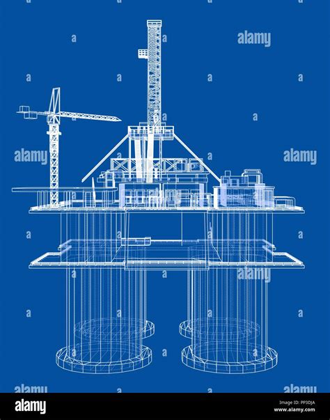 Offshore oil rig drilling platform concept Stock Vector Image & Art - Alamy