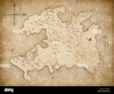 Treasure island map hi-res stock photography and images - Alamy