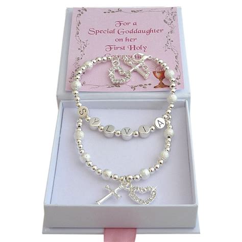 Personalised Gift for First Holy Communion Day, Girls Jewellery Set ...