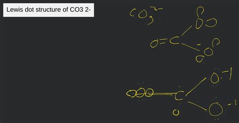 Lewis dot structure of CO3 2- | Filo