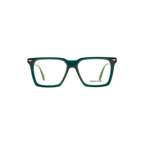 Buy Police Men Full Rim Acetate Square Green Eyeglass Frame (53) Online