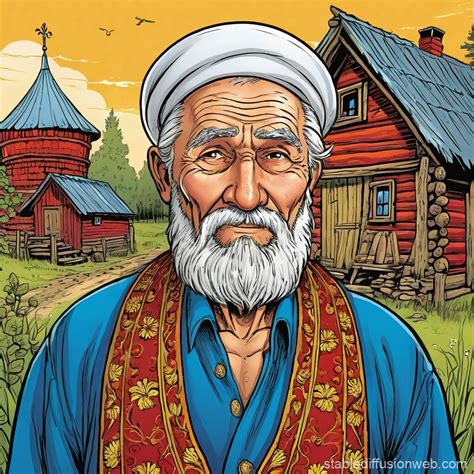 A Traditional Russian Grandfather from the Village | Stable Diffusion ...