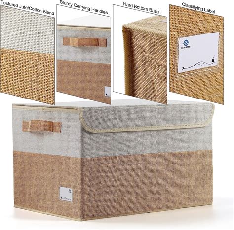 Buy E-MANIS Storage Bins with Lids set of 3 Foldable Storage Boxes with ...