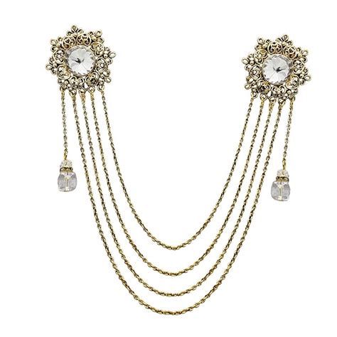 FURE Multi-Chain Double Solitaire (Golden) Brooch