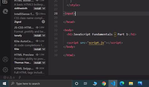 HTML Snippets in VS Code 的图像结果