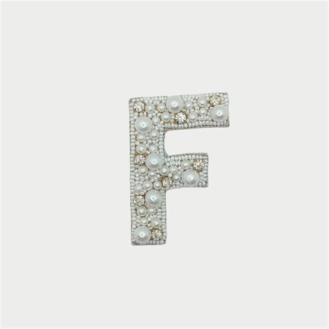Stone & Pearl Alphabet 'F' Patch – Our Knots