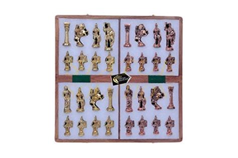 Buy STATUESOLUTION Kid Antique Folding Wooden Chess Board With Brass ...