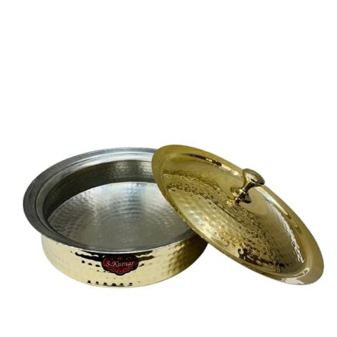 Buy Pure Brass Lagan with Lid Tin Coated (Kalai) for Healthy Cooking ...