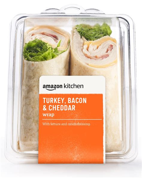 Amazon.com: Amazon Kitchen, Turkey, Bacon & Cheddar Wrap with Ranch, 8. ...