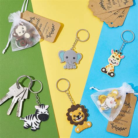 90 Sets/ 270 Pieces Cute Jungle Animal Keychains | Ubuy India