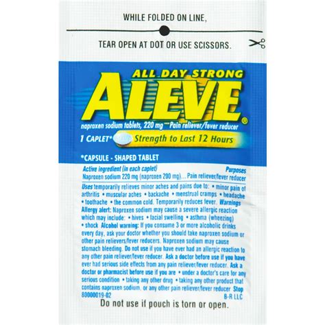 Aleve Pain Reliever/Fever Reducer Single-Dose Refills - Medications | Lil' Drug Store Products, Inc