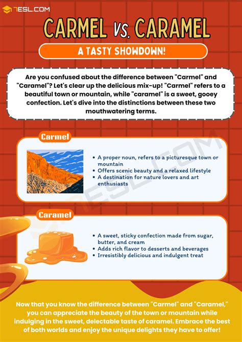 Carmel vs. Caramel: Don’t Get It Wrong! • 7ESL