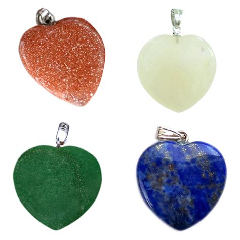 Jaipur Bazar Heart Shape Pendant Semi Precious Stones Pendant For Girls ...