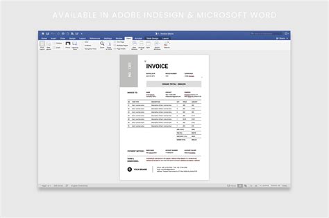 Invoice | MS Word & Indesign – MasterBundles