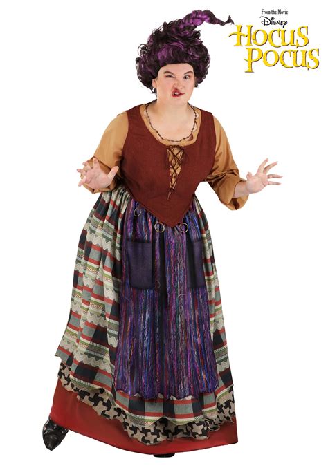 Women's Plus Size Deluxe Disney Hocus Pocus Mary Sanderson Costume ...