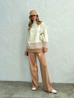 Buy MISS MOSA BY AKANKSHA Brown Ariana Striped Premium Winter Co-Ord ...