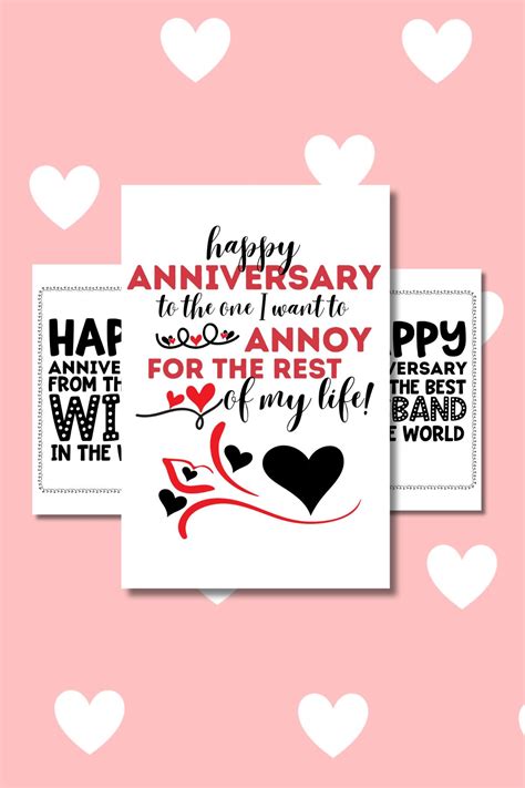 Wedding Anniversary Cards For Husband Printable
