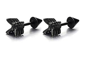 Buy Gadgetsden Black Stainless Steel Arrow Tragus, Cartilage, Helix ...