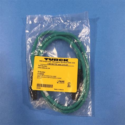 TURCK RJ45S RJ45S 441-1M (2X) Straight Male Connector, 1 Meter Length ...