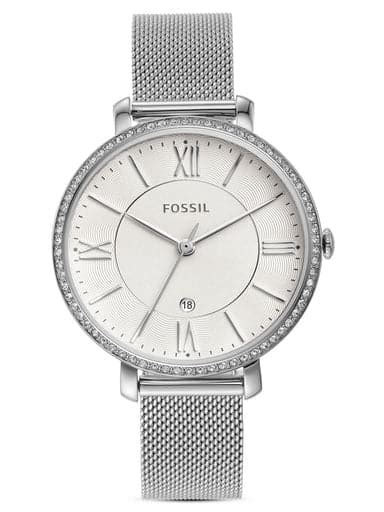 Fossil Jacqueline Round Analog Silver Dial Ladies Watch