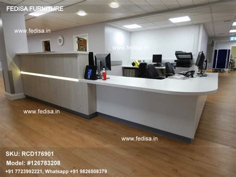 Wood Reception Desk Doctor's Office Reception Desk U Shaped Reception ...