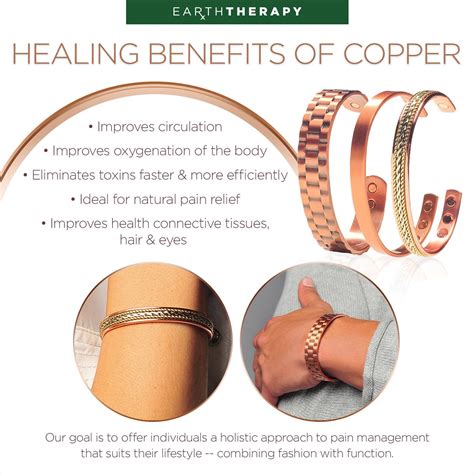 Pure Copper Magnetic Bracelet For Men and Women, Relieve Arthritis, Ca – Earth Therapy