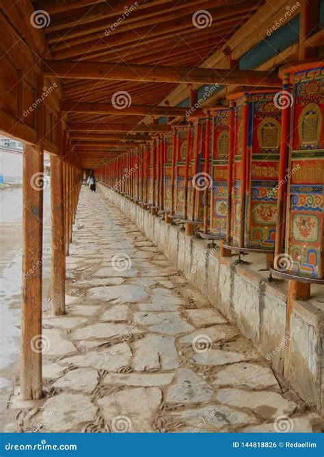 Buddhist Prayer Rolls in a Chinese Temple Stock Photo - Image of belief ...