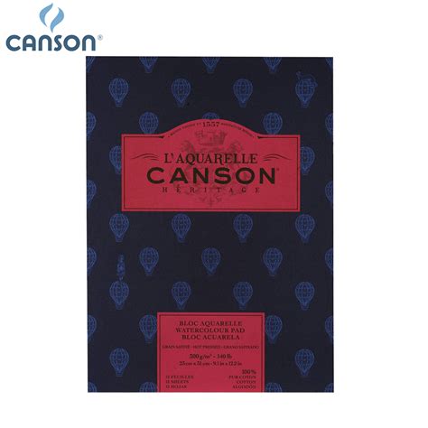htconline.in| Canson L'Aquarelle Heritage Pad WC 300 gsm HP 23x31cm