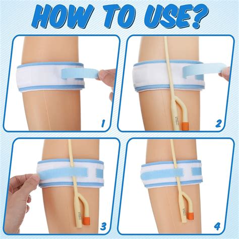 Catheter Holder Leg Bands - 4 Pcs Urine Drainage Bag Straps for Men and ...