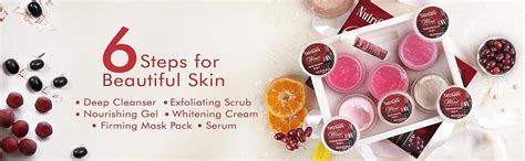 NutriGlow Wine Facial Cleanup Kit for Women for Glowing Skin| 6-Pieces ...