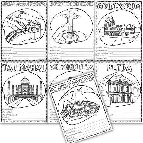 Wonders in the World Hand Out 的图像结果