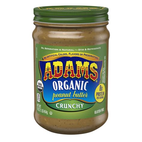 Adams Crunchy Organic Peanut Butter | Fig App