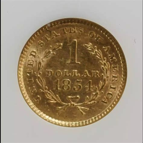 1854-PHILADELPHIA Gold Dollars Liberty Head NGC MS-61 TYPE 1 - Kearney ...