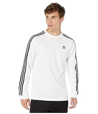 Buy adidas Originals Men's 3-Stripes Long-Sleeve Tee, White, X-Small at ...