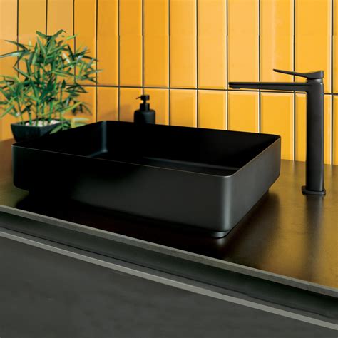 Black Basin Tap | Tall Bathroom Tap | High Rise Mixer Tap