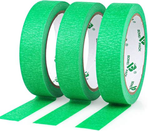 BOMEI PACK Green Painters Tape Decorative Writable Blue Masking Tape ...