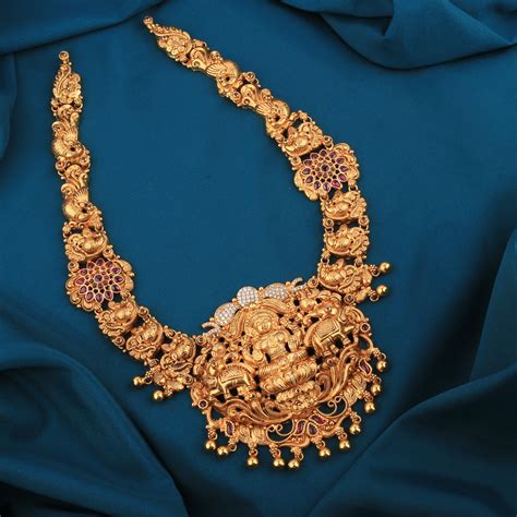 Goddess Lakshmi Silver Haram – Airaa Jewelry